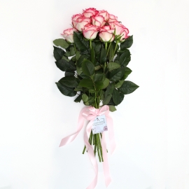 Bouquet of 11 pink roses