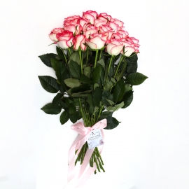 Bouquet of 19 pink roses