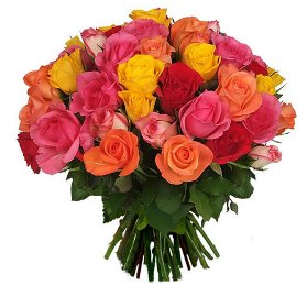 Colorful Bouquet of Roses