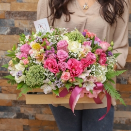 Pink Flowers Box